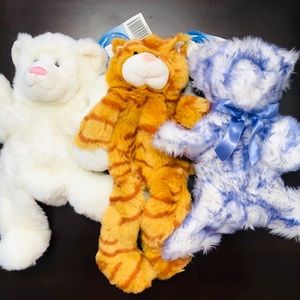 Build-A-Bear Unstuffed 2 NWT's, 1 NWOT White Bear, Tiger & Purple Nikki Ribbon